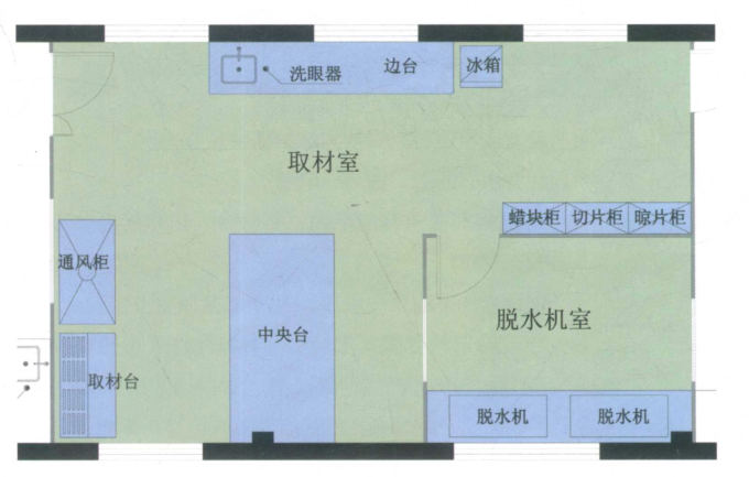 實驗取材室、標本接收室布局要求